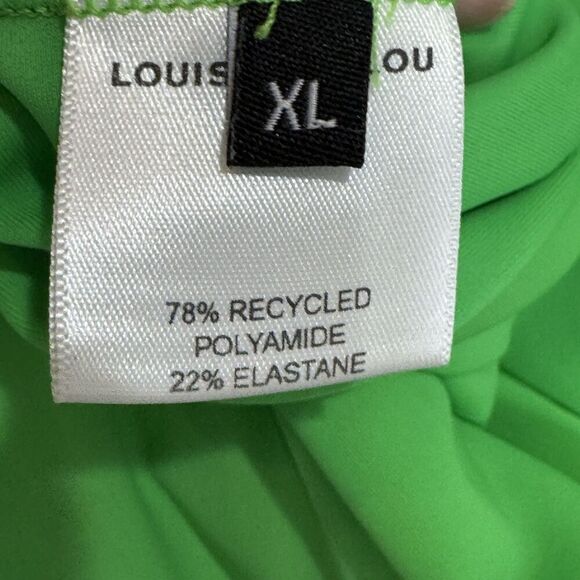 Louisa Ballou Shirt Womens XL Green Long Sleeve Stretch Pullover Recycled USA - Picture 5 of 6